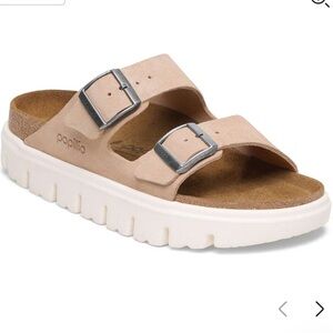 Birkenstock Papillo Arizona Chunky Warm Sand Double Buckle Sandals